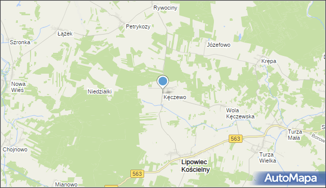 mapa Kęczewo, Kęczewo na mapie Targeo